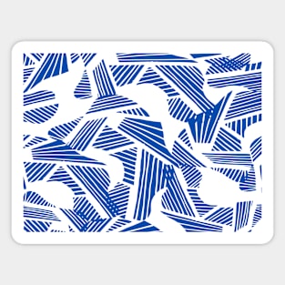 Pattern blue abstract Magnet